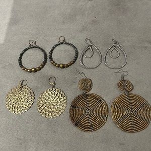 Statement earrings lot of 4